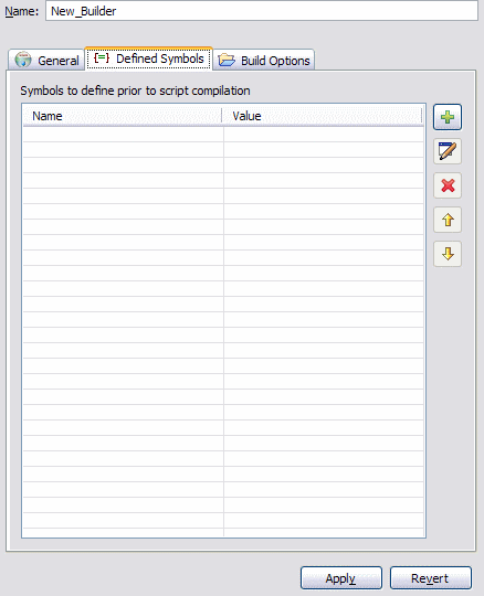 Defined Symbols Tab