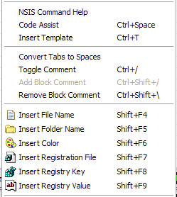 Editor Popup Menu