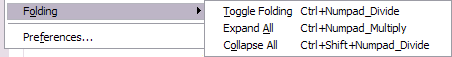 Folding Context Menu
