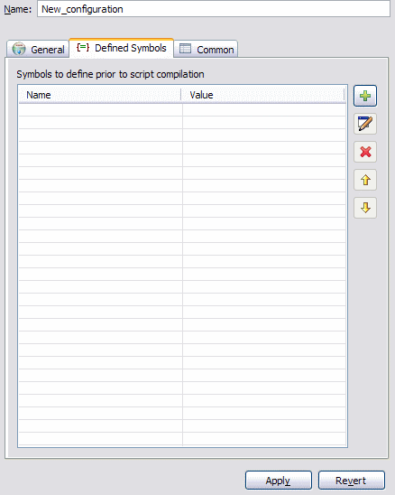 Defined Symbols Tab
