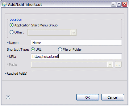 Add/Edit Shortcut