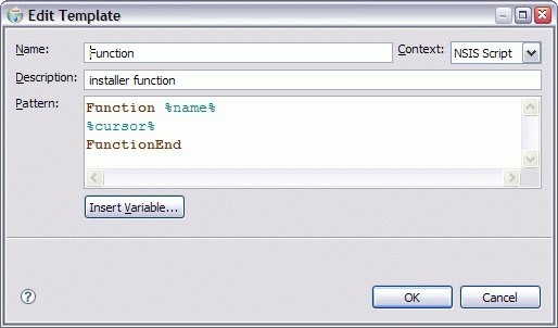 Editor Template Editor