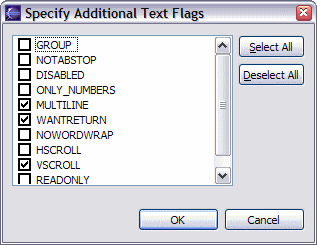 Flags Dialog