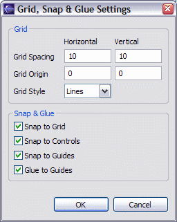 Grid, Snap & Glue Dialog